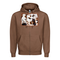 Chestnut cowhide background Zipper Hoodie - AdoDesignShop