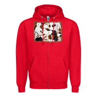 Red cowhide background Zipper Hoodie - AdoDesignShop