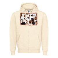 Sandshell cowhide background Zipper Hoodie - AdoDesignShop