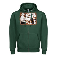 Sports Green cowhide background Zipper Hoodie - AdoDesignShop