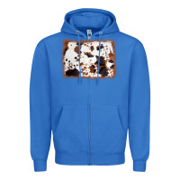 True Royal cowhide background Zipper Hoodie - AdoDesignShop