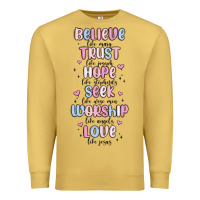 Antique Gold believe like mary trust like joseph valentine s da Premium Sweatshirt - MaliasSmallBusiness