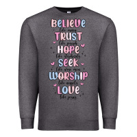Charcoal Heather believe like mary trust like joseph valentine s da Premium Sweatshirt - MaliasSmallBusiness