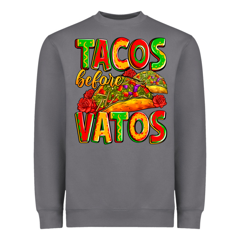 Tacos Before Vatos Heavyweight Sweatshirt by Zillion Design Studio | Teevron