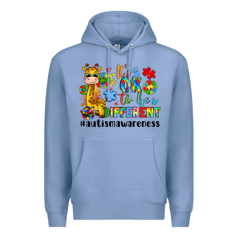 It S Ok To Be Different Giraffe Premium Hoodie by LillyAllenDesigns | Teevron