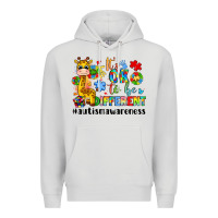 Dove Grey it s ok to be different giraffe Premium Hoodie - LillyAllenDesigns