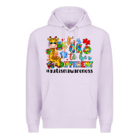 Lilac it s ok to be different giraffe Premium Hoodie - LillyAllenDesigns