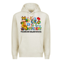 Oatmeal Heather it s ok to be different giraffe Premium Hoodie - LillyAllenDesigns