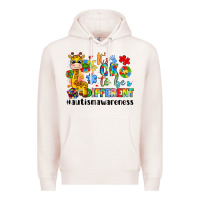 Pale Pink it s ok to be different giraffe Premium Hoodie - LillyAllenDesigns