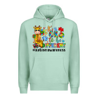 Seafoam it s ok to be different giraffe Premium Hoodie - LillyAllenDesigns