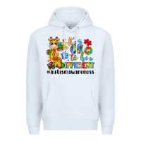 White it s ok to be different giraffe Premium Hoodie - LillyAllenDesigns