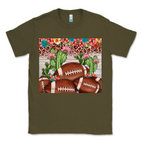 Army Green football leopard cactus Classic Tee - JahusDesignShop