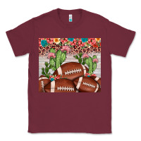 Burgundy football leopard cactus Classic Tee - JahusDesignShop