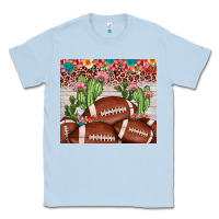 Dusty Blue football leopard cactus Classic Tee - JahusDesignShop