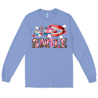 Colony Blue smile with teeth and brush Long Sleeve Tee - AdoDesignShop