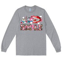 Heather Grey smile with teeth and brush Long Sleeve Tee - AdoDesignShop