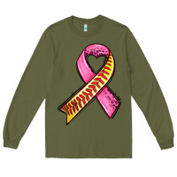 Army Green breast cancer sport ribbons Long Sleeve Tee - AdoDesignShop