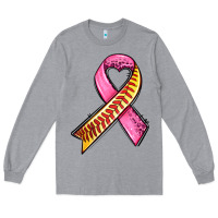 Heather Grey breast cancer sport ribbons Long Sleeve Tee - AdoDesignShop