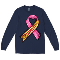Navy breast cancer sport ribbons Long Sleeve Tee - AdoDesignShop