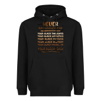 Black never apologize Heavyweight Hoodie - MaliasSmallBusiness