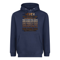 Navy never apologize Heavyweight Hoodie - MaliasSmallBusiness