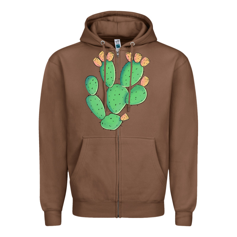 Texas Prickly Pear Cactus Zipper Hoodie by Artiststas | Teevron