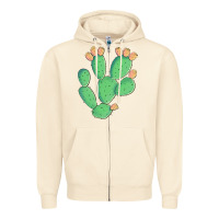 Sandshell texas prickly pear cactus Zipper Hoodie - Artiststas