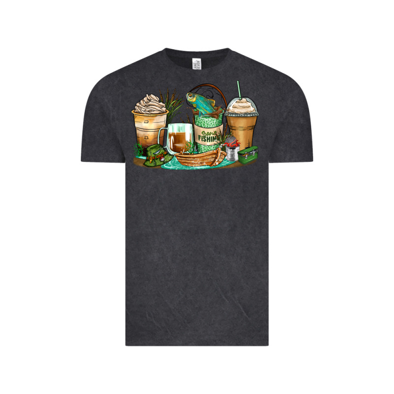 Fishing Coffee Cups Vintage Tee by Zillion Design Studio | Teevron