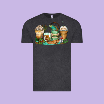 Fishing Coffee Cups Vintage Tee Designed By Zillion Design Studio