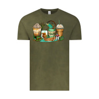 Vintage Olive fishing coffee cups Vintage Tee - Zillion Design Studio