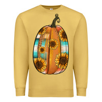 Antique Gold Serape sunflower pumpkin Premium Sweatshirt - NancyCooperArtShop