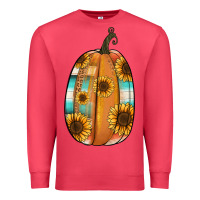 Cardinal Serape sunflower pumpkin Premium Sweatshirt - NancyCooperArtShop