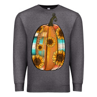 Charcoal Heather Serape sunflower pumpkin Premium Sweatshirt - NancyCooperArtShop