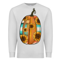 Dove Grey Serape sunflower pumpkin Premium Sweatshirt - NancyCooperArtShop