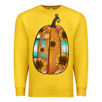 Lemon Serape sunflower pumpkin Premium Sweatshirt - NancyCooperArtShop
