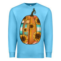 Ocean Blue Serape sunflower pumpkin Premium Sweatshirt - NancyCooperArtShop