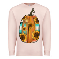 Pale Pink Serape sunflower pumpkin Premium Sweatshirt - NancyCooperArtShop