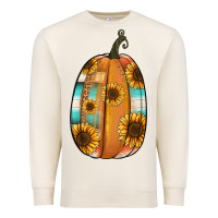 Sandshell Serape sunflower pumpkin Premium Sweatshirt - NancyCooperArtShop