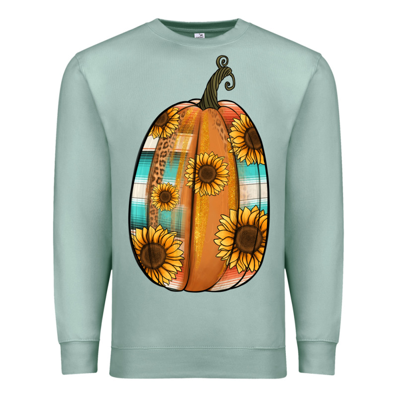 Serape Sunflower Pumpkin Premium Sweatshirt by NancyCooperArtShop | Teevron