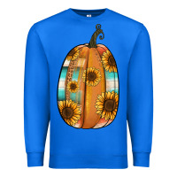 True Royal Serape sunflower pumpkin Premium Sweatshirt - NancyCooperArtShop