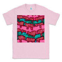 Bubblegum Pink valentines day leopard and turquoise gemstone seamless pattern Classic Tee - BundleAndBundleShop