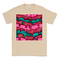 Mushroom valentines day leopard and turquoise gemstone seamless pattern Classic Tee - BundleAndBundleShop