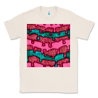 Natural valentines day leopard and turquoise gemstone seamless pattern Classic Tee - BundleAndBundleShop