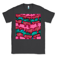 Smoke valentines day leopard and turquoise gemstone seamless pattern Classic Tee - BundleAndBundleShop