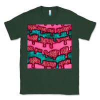 Sports Green valentines day leopard and turquoise gemstone seamless pattern Classic Tee - BundleAndBundleShop