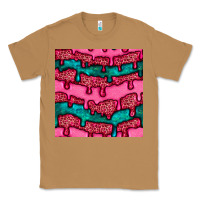 Valentines Day Leopard And Turquoise Gemstone Seamless Pattern Classic Tee | Teevron
