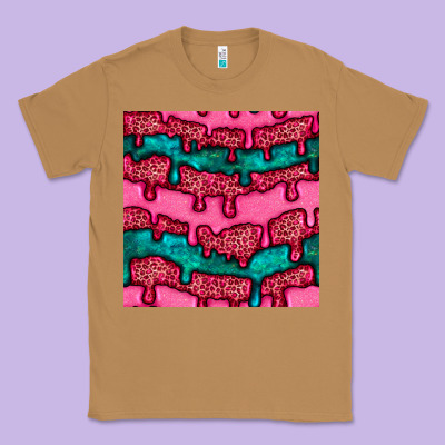 Valentines Day Leopard And Turquoise Gemstone Seamless Pattern Classic Tee Designed By Bundleandbundleshop