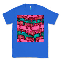 True Royal valentines day leopard and turquoise gemstone seamless pattern Classic Tee - BundleAndBundleShop