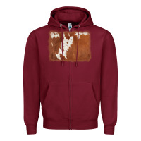 Burgundy cowhide background Zipper Hoodie - AdoDesignShop