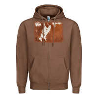 Chestnut cowhide background Zipper Hoodie - AdoDesignShop
